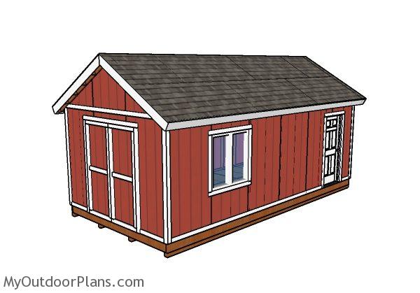 12x24 Shed Plans MyOutdoorPlans Free Woodworking Plans and Projects, DIY Shed, Wooden