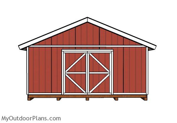 20x20 shed doors and trims plans myoutdoorplans free