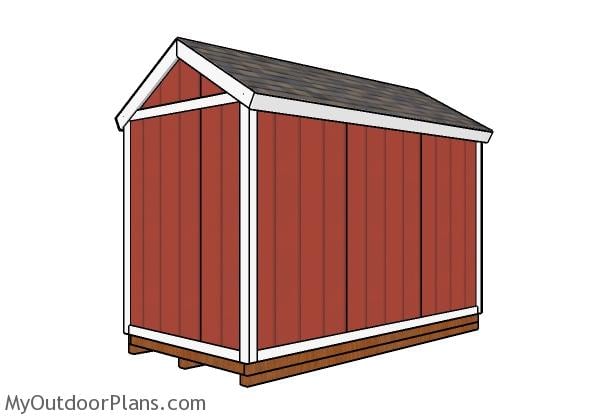 6x12 Shed - Back view