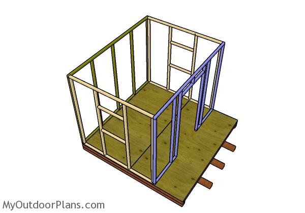 Assembling the frame of the playhouse