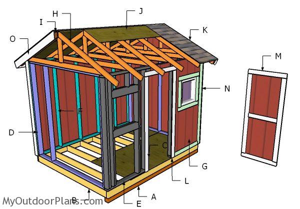 8x10 Gable Shed Roof Plans | MyOutdoorPlans | Free 