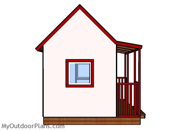 Childrens playhouse plans - Side view