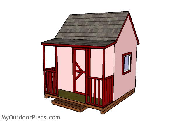 Childrens playhouse with porch plans