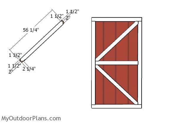 Diagonal door trims