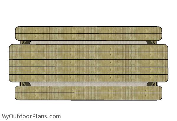 10 foot Picnic Table - Top view