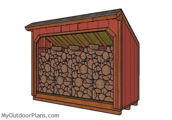 4x12 Firewood Shed Plans