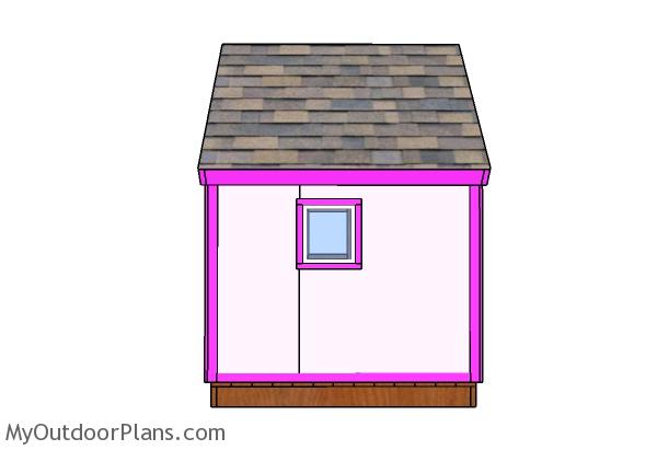 6x6 Simple Playhouse Plans - Side view