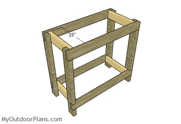 Assembling the frame of the stand