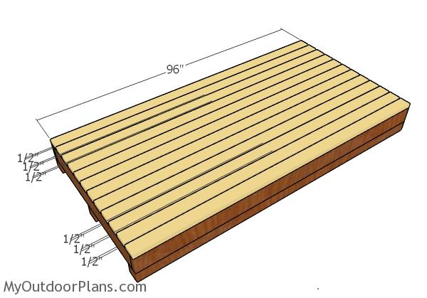 Fitting the floor deck slats