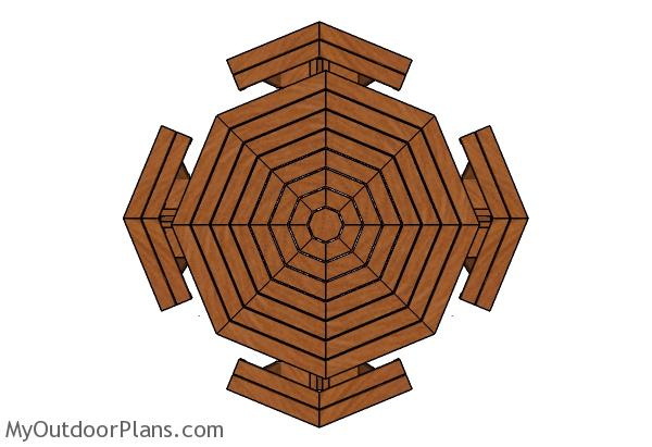 Octagonal Picnic Table Plans Free | MyOutdoorPlans | Free 