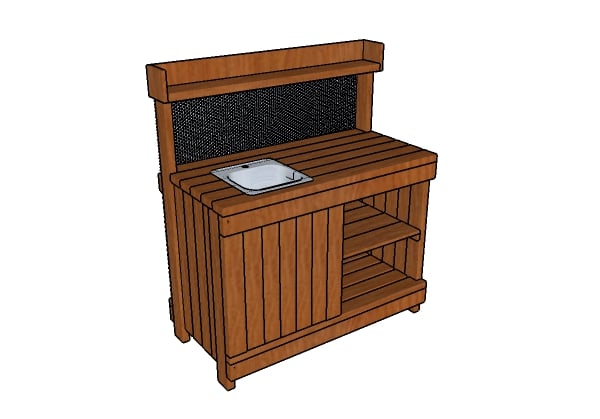 Potting bench with sink plans