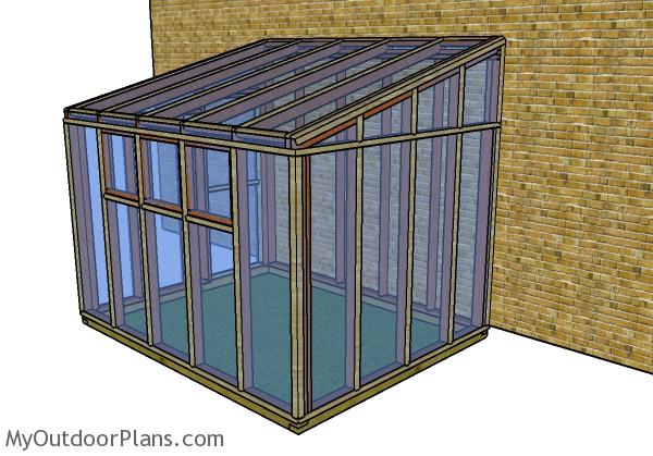Small lean to greenhouse plans - Back view