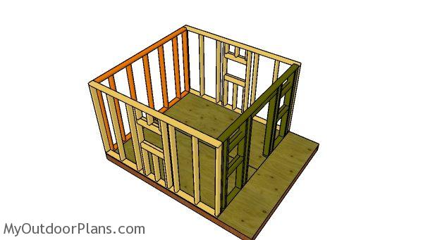 Assembling the playhouse frame