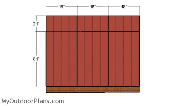 Back wall siding panels