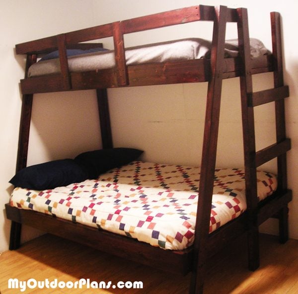 Diy Twin Over Double Bunk Bed, Double Bunk Bed Plans