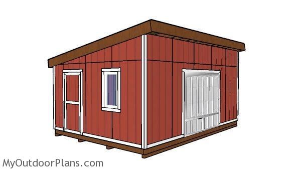 14x20 Lean to shed Plans