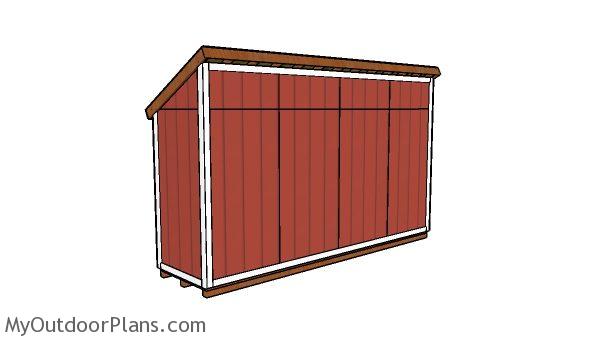 4x16 shed plans - back view