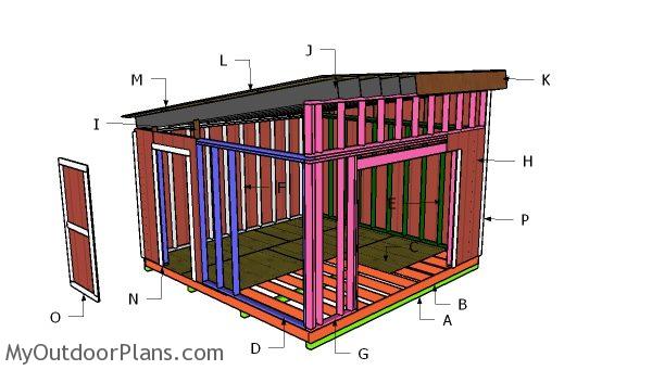 14x14 Lean To Shed Roof Plans Myoutdoorplans Free Woodworking Plans And Projects Diy Shed