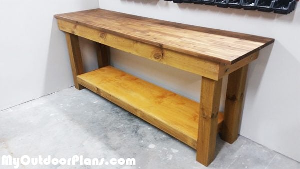 DIY 4x4 Leg Workbench MyOutdoorPlans Free Woodworking 