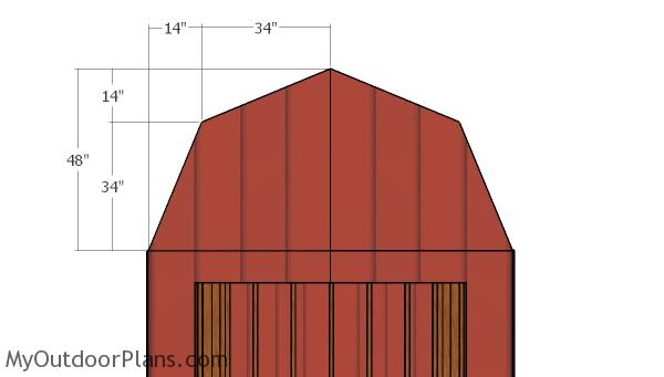 Front and back gambrel end panels