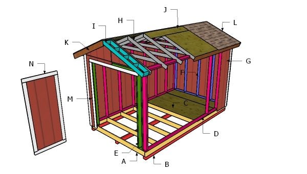 8x14 Gable Shed Roof Plans | MyOutdoorPlans | Free 