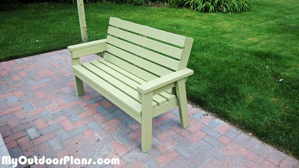 DIY 2x4 Simple Garden Bench | MyOutdoorPlans | Free Woodworking Plans