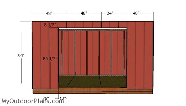 Front wall siding panels