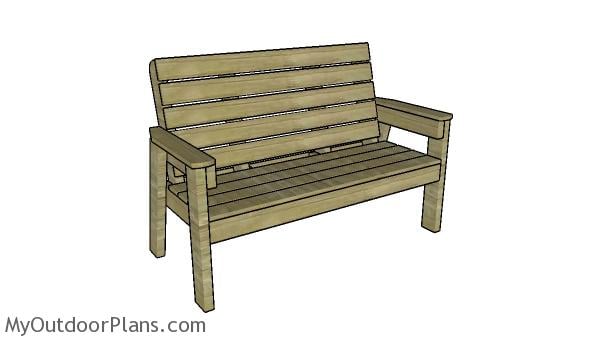 Large outdoor bench plans