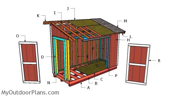 5x12 Pent Shed Roof Plans | MyOutdoorPlans | Free 