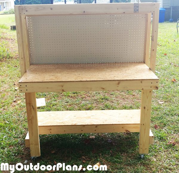 DIY Workbench with Pegboard | MyOutdoorPlans | Free 