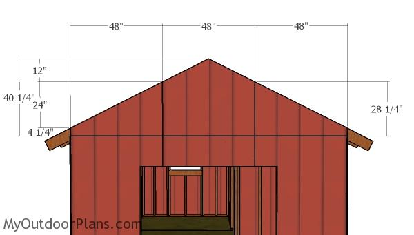 Large shed gable end panels