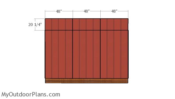 Top wall siding panels