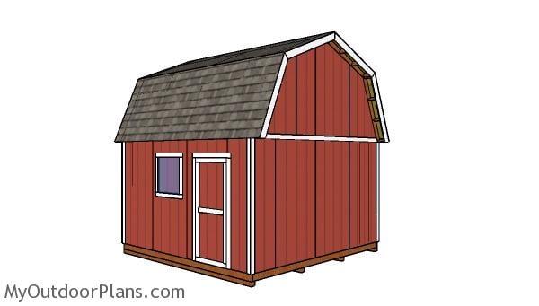 14x14 Barn shed - Back view
