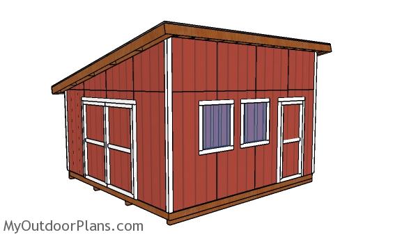16x16 lean to shed plans