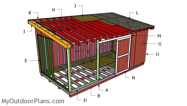 10x20 Lean To Shed Roof Plans | MyOutdoorPlans | Free Woodworking Plans ...