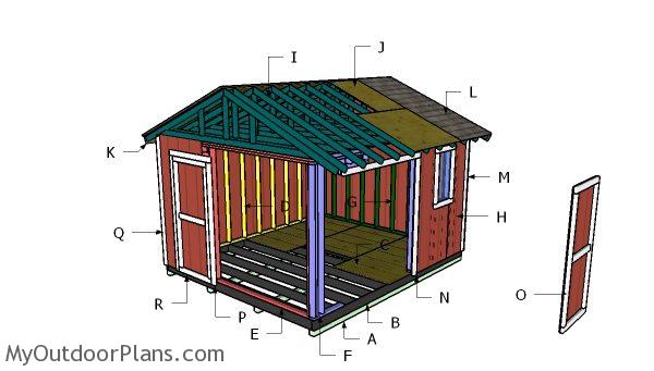 12x14 gable shed roof plans myoutdoorplans free woodworking plans and projects, diy shed