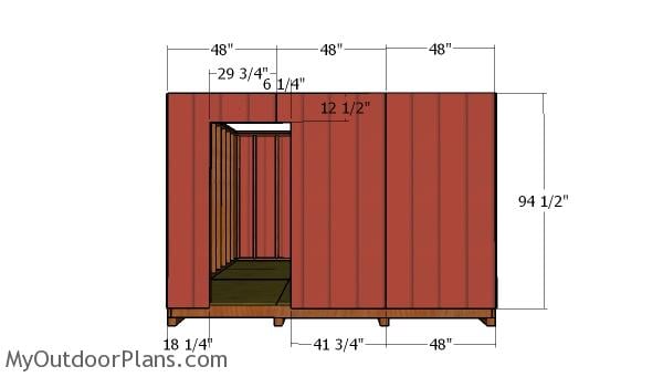 Front wall siding sheets