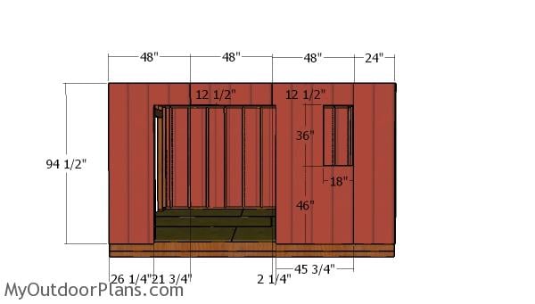 Side wall with double doors siding sheets