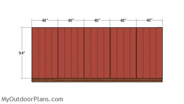 Fitting the side wall siding sheets
