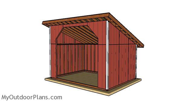 Free 12x16 run in shed plans