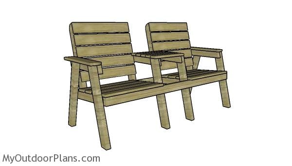 Modern double chair bench plans