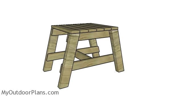 Modern outdoor side table plans