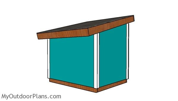XXL Dog House Plans - back view