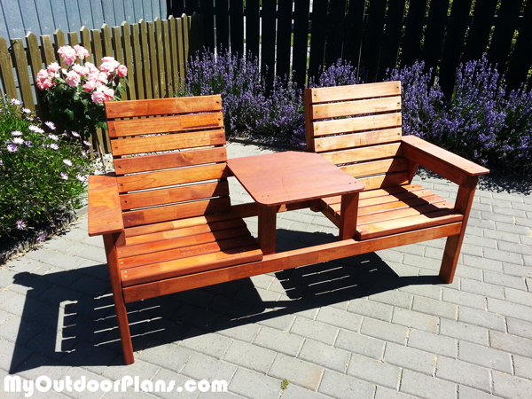 DIY Jack &amp; Jill Bench MyOutdoorPlans Free Woodworking 