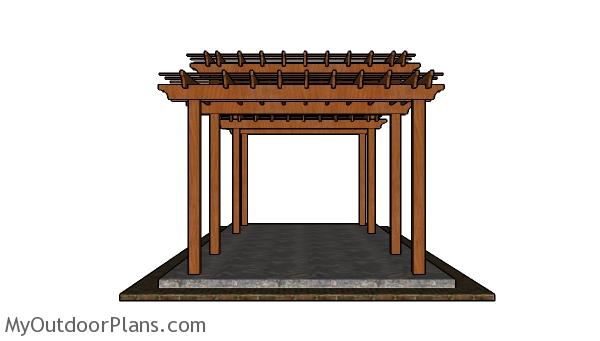 Tiered Pergola Plans - side view