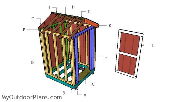 5x5 Shed Gable Roof Plans | MyOutdoorPlans | Free 