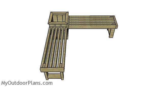 Corner planter bench plans