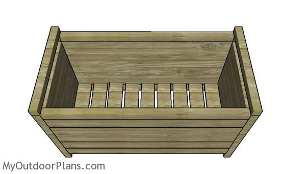 Modern Rectangular Planter Box Plans - Top view