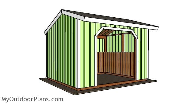 10x12 Run in Shed Plans