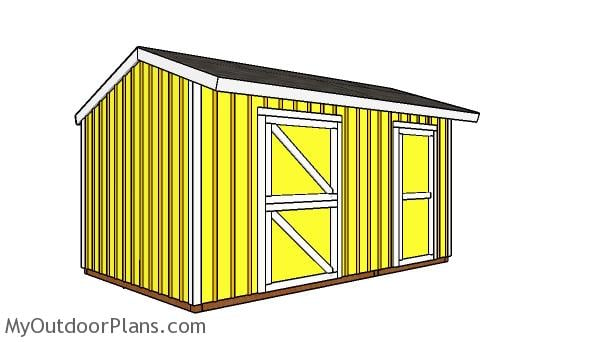 10x16 Horse barn with tack room plans